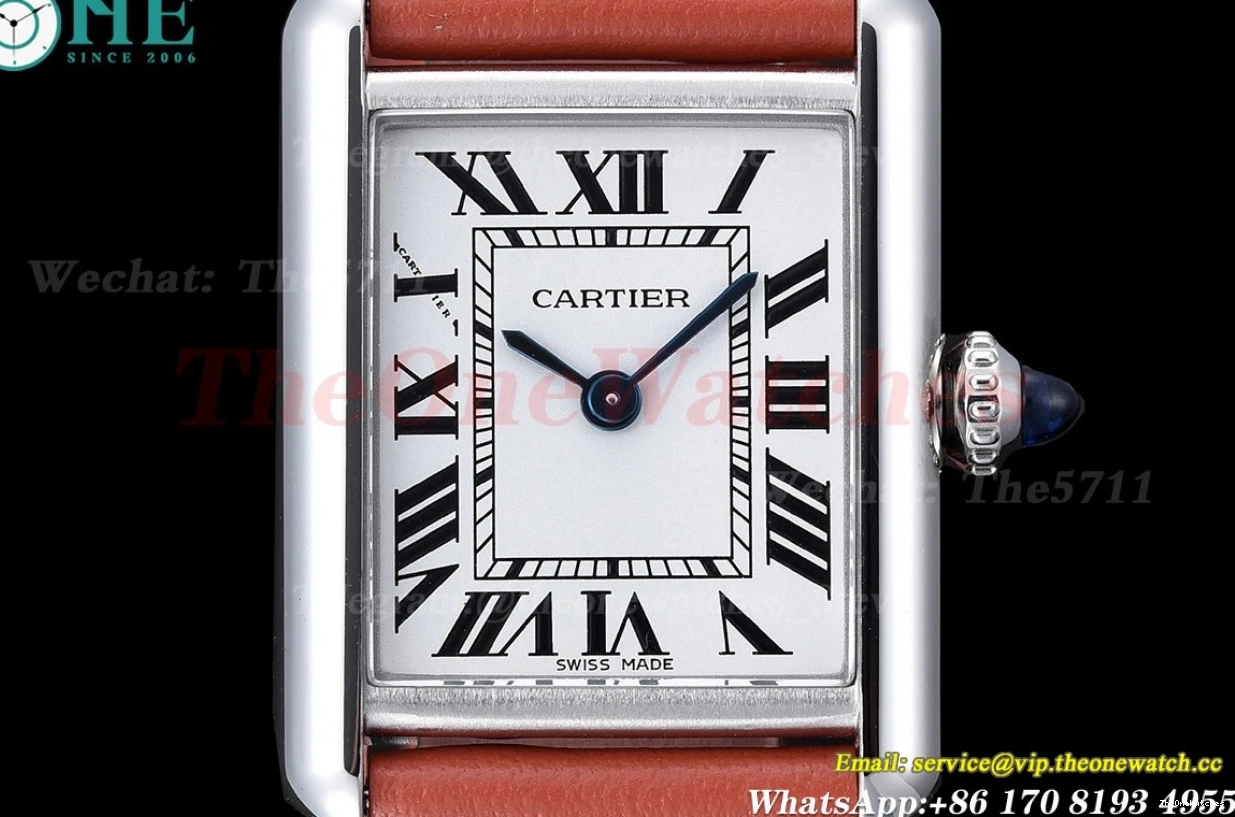 Tank Strap Quartz K11F On Red Leather White Must dial Small 0404